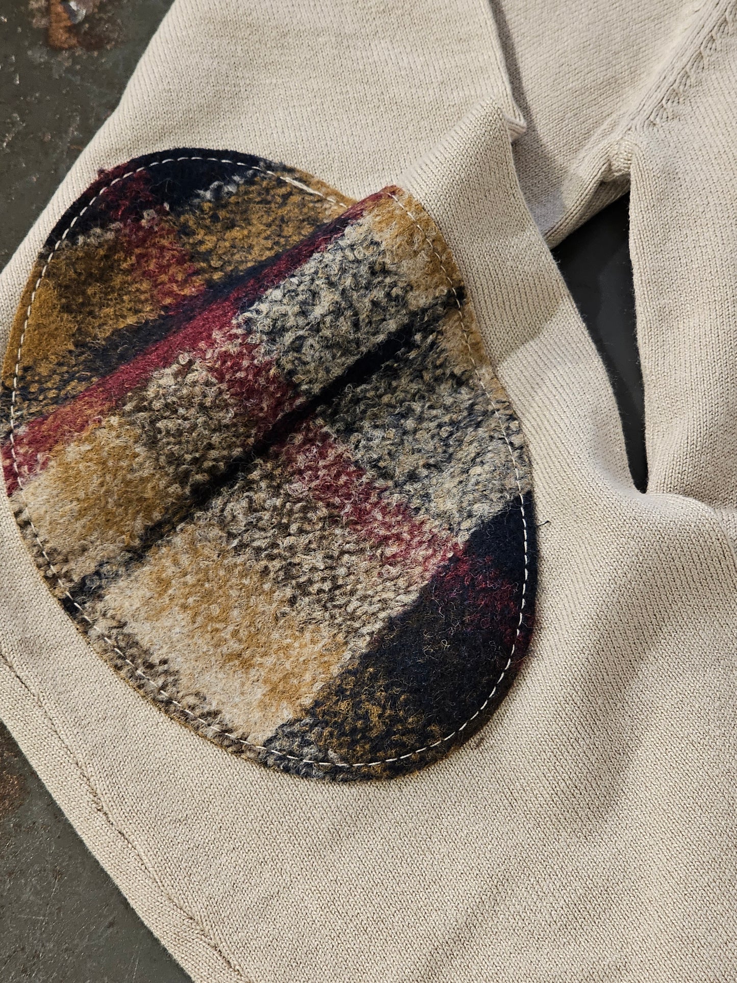 MAGLIA SABBIA TOPPE GOMITI CHECK