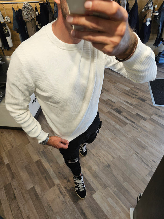 MAGLIA CINIGLIA LATTE