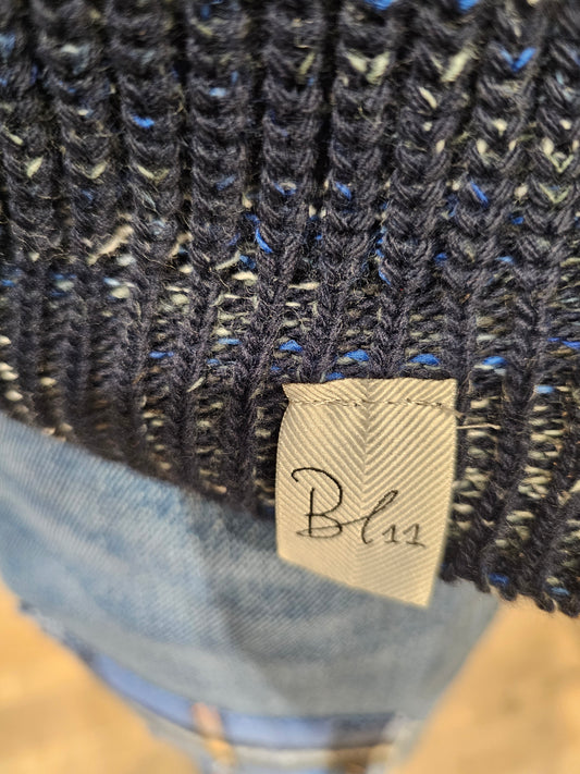 MAGLIA BLU MELANGE BL11