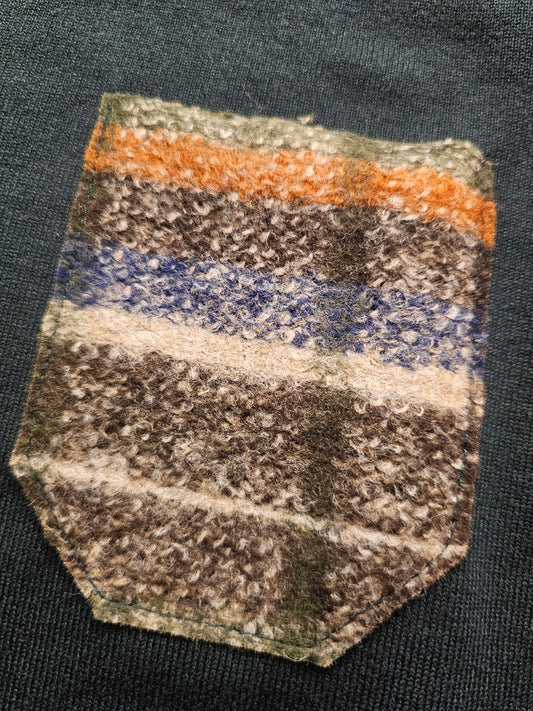 MAGLIA VERDE TASCA CHECK