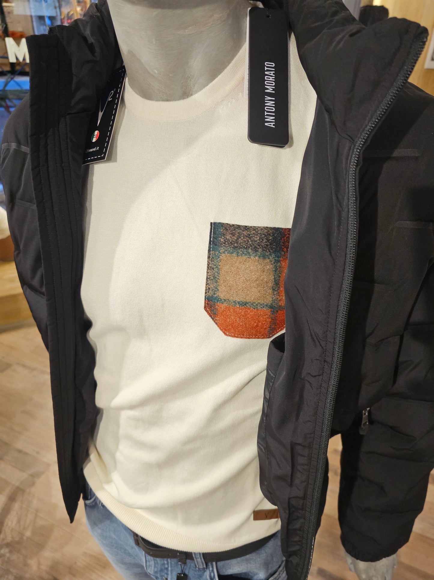 MAGLIA TASCA QUADRETTO