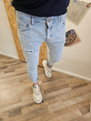 JEANS MARMO V2 VERNICE E TASCA CONTRASTO