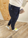 PANTALONE CHINO BLU ARMATURATO