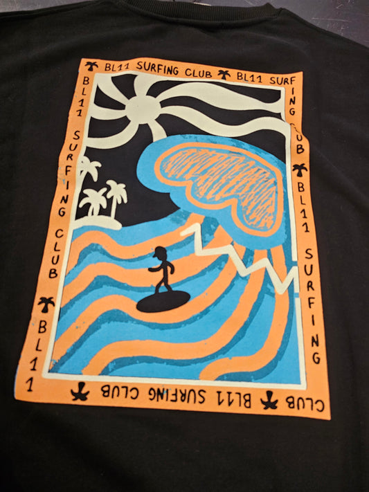 FELPA CLUB SURF STAMPA RETRO