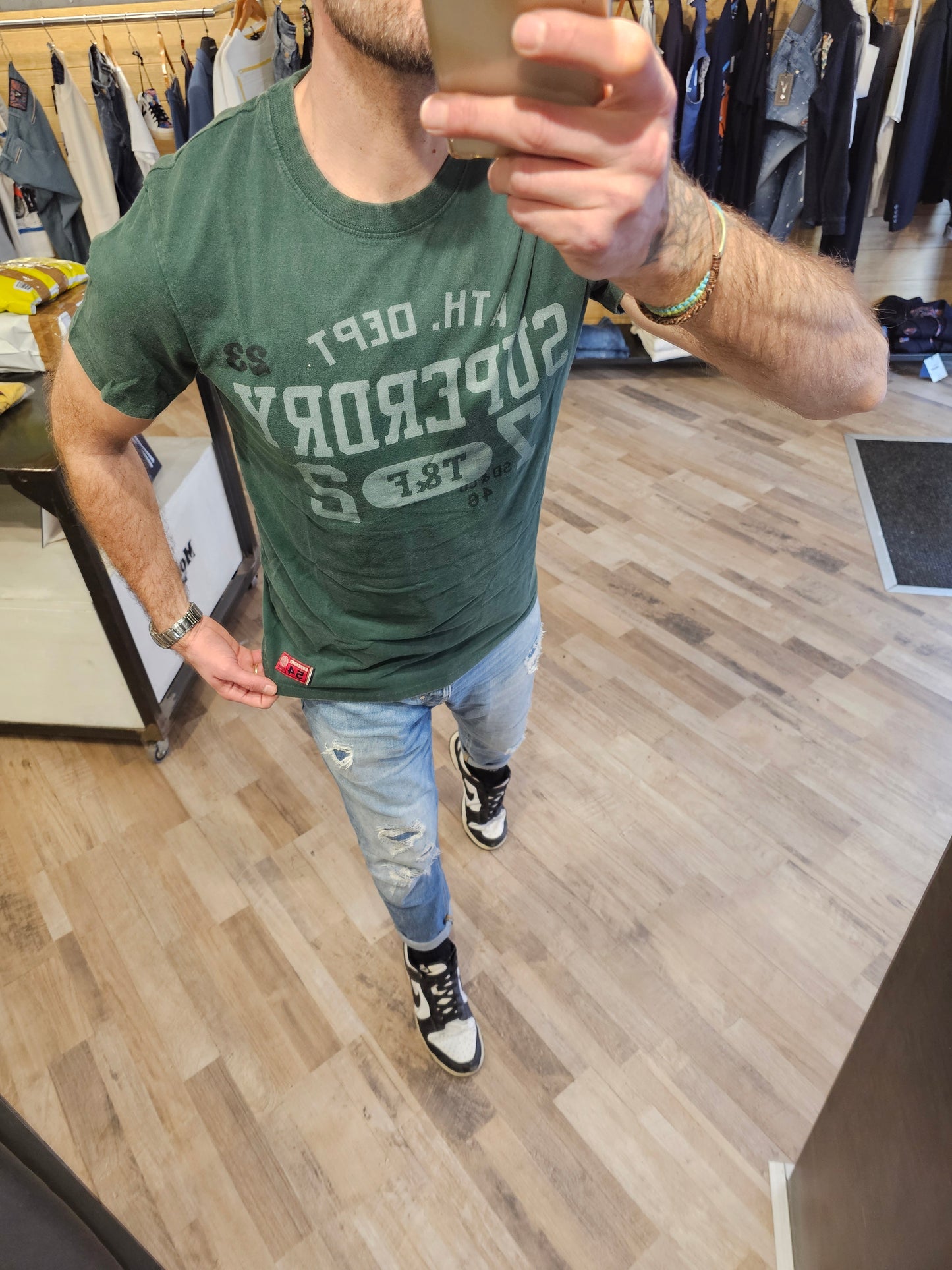 T-SHIRT VINTAGE SUPERDRY VERDE