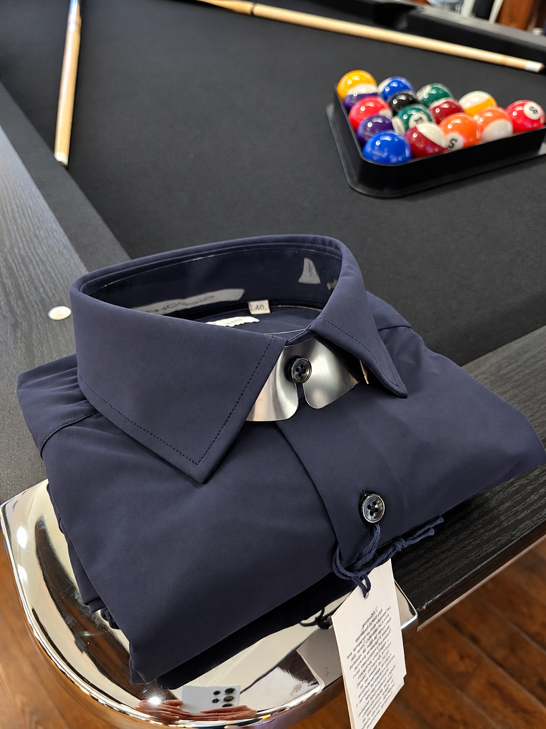CAMICIA PERFORMANCE NO STIRO BLU