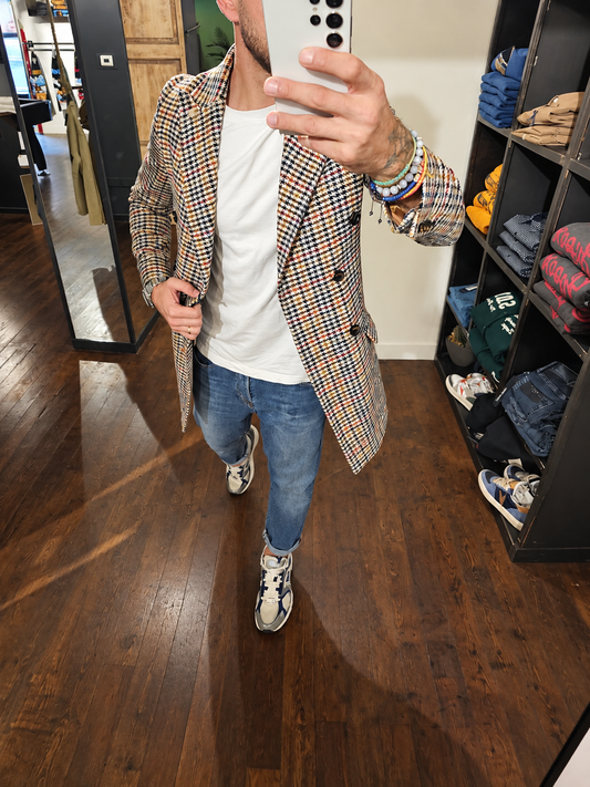 CAPPOTTO PIED DE POULE