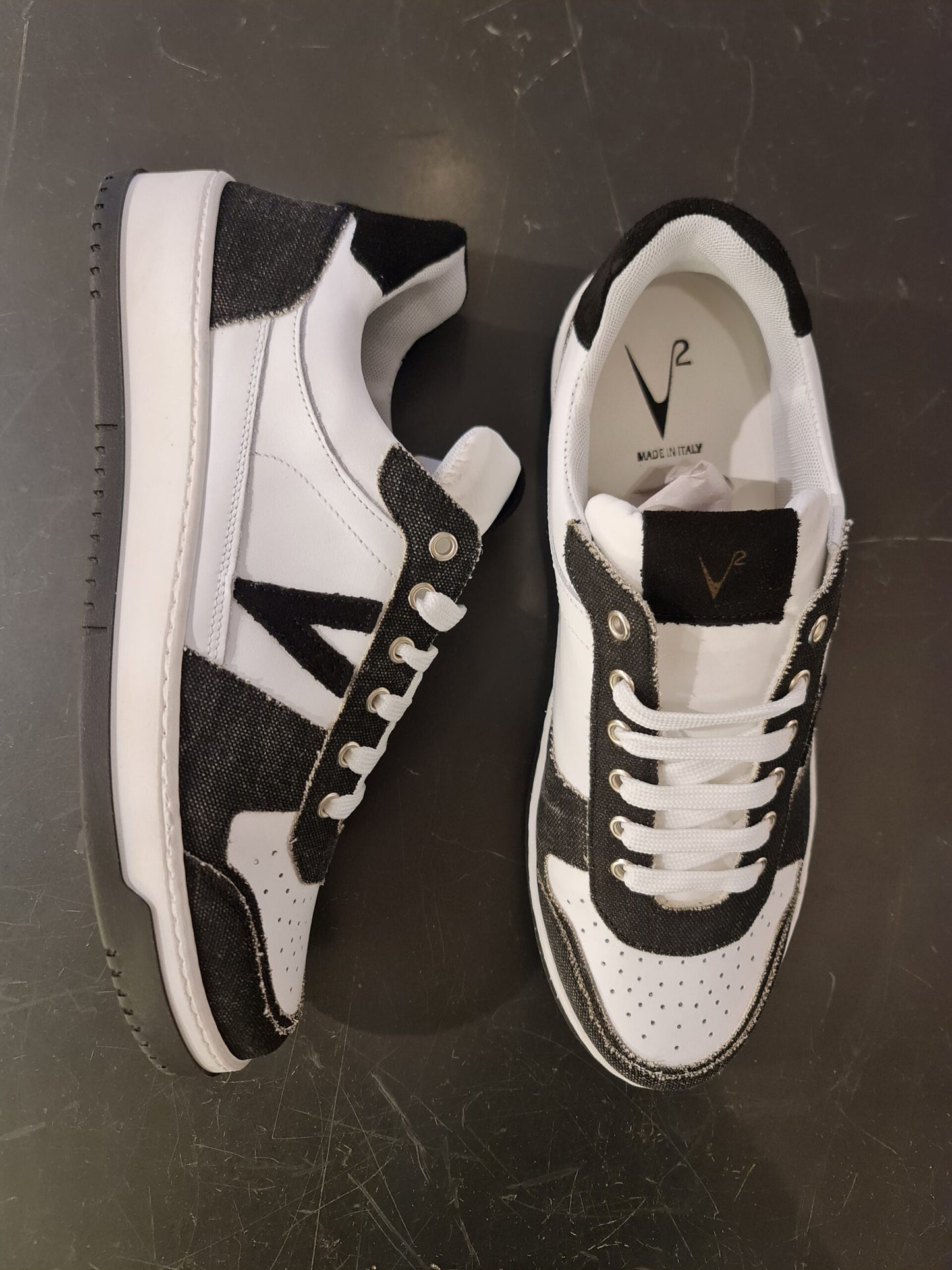 COLLEGE CON INSERTI IN DENIM