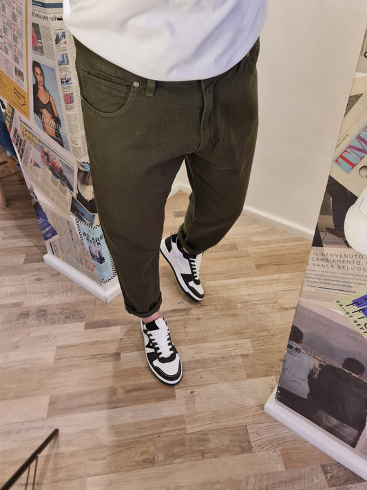 JEANS VERDONE TASCA CONTRASTO