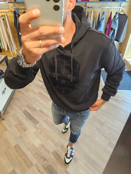 FELPA TESCHIO CON CAPPUCCIO