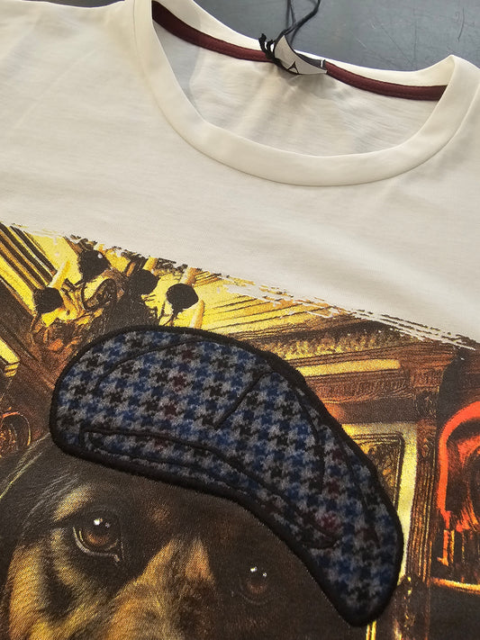 T-SHIRT DOG PIED DE POULE