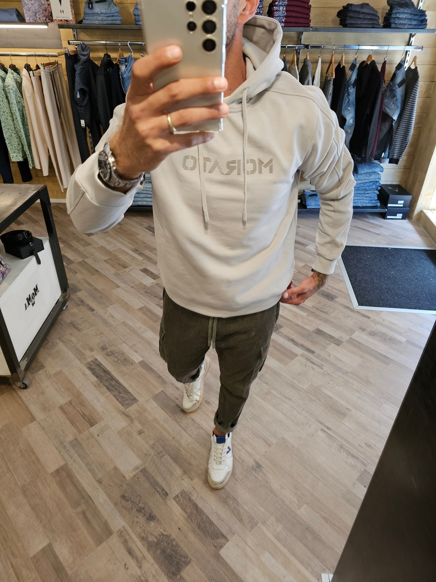 FELPA SABBIA CAPPUCCIO