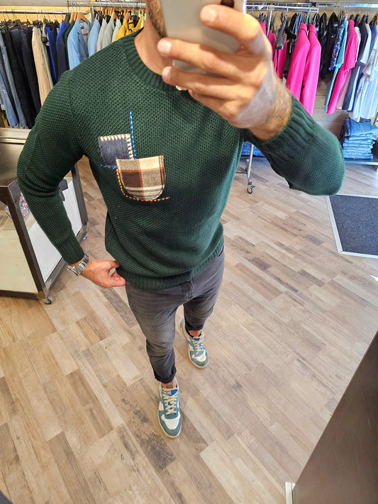 MAGLIA OCCHIO PERNICE VERDE