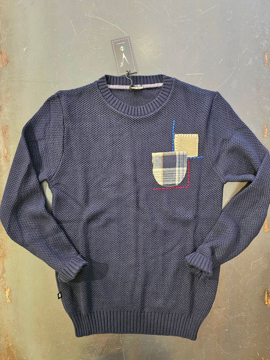 MAGLIA OCCHIO PERNICE BLU