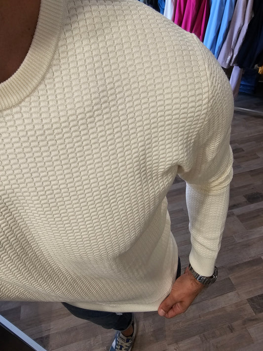 MAGLIA AVORIO MOTIVO IN RILIEVO