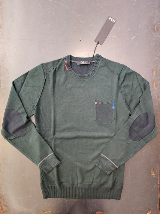 MAGLIA VERDE BOTTIGLIA CUCITURE