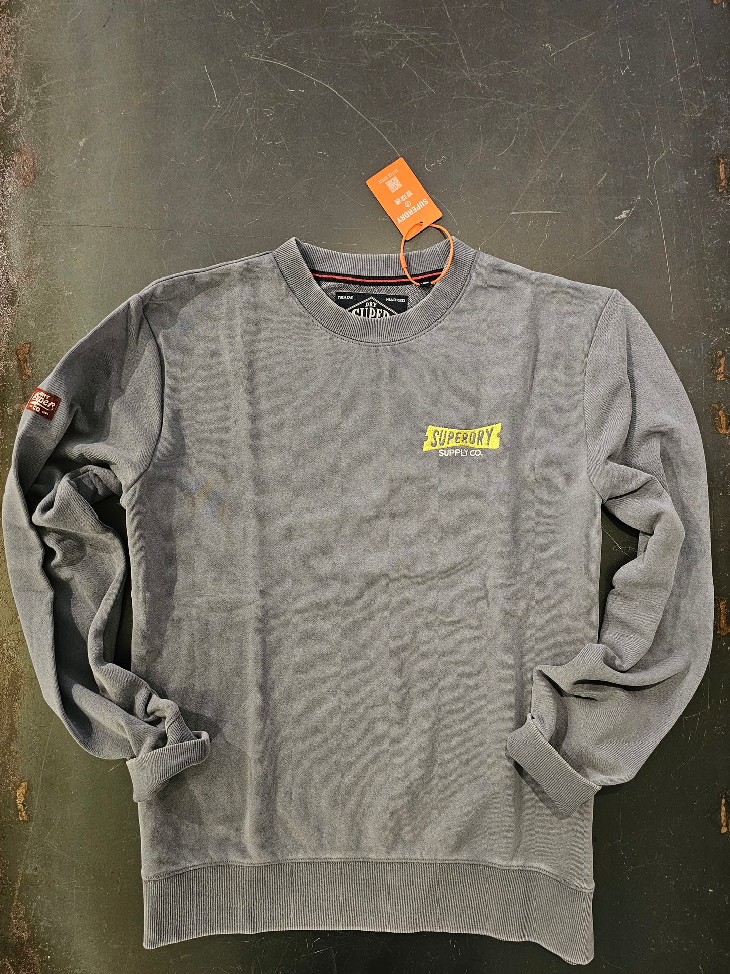 FELPA HERITAGE GRIGIA SUPERDRY