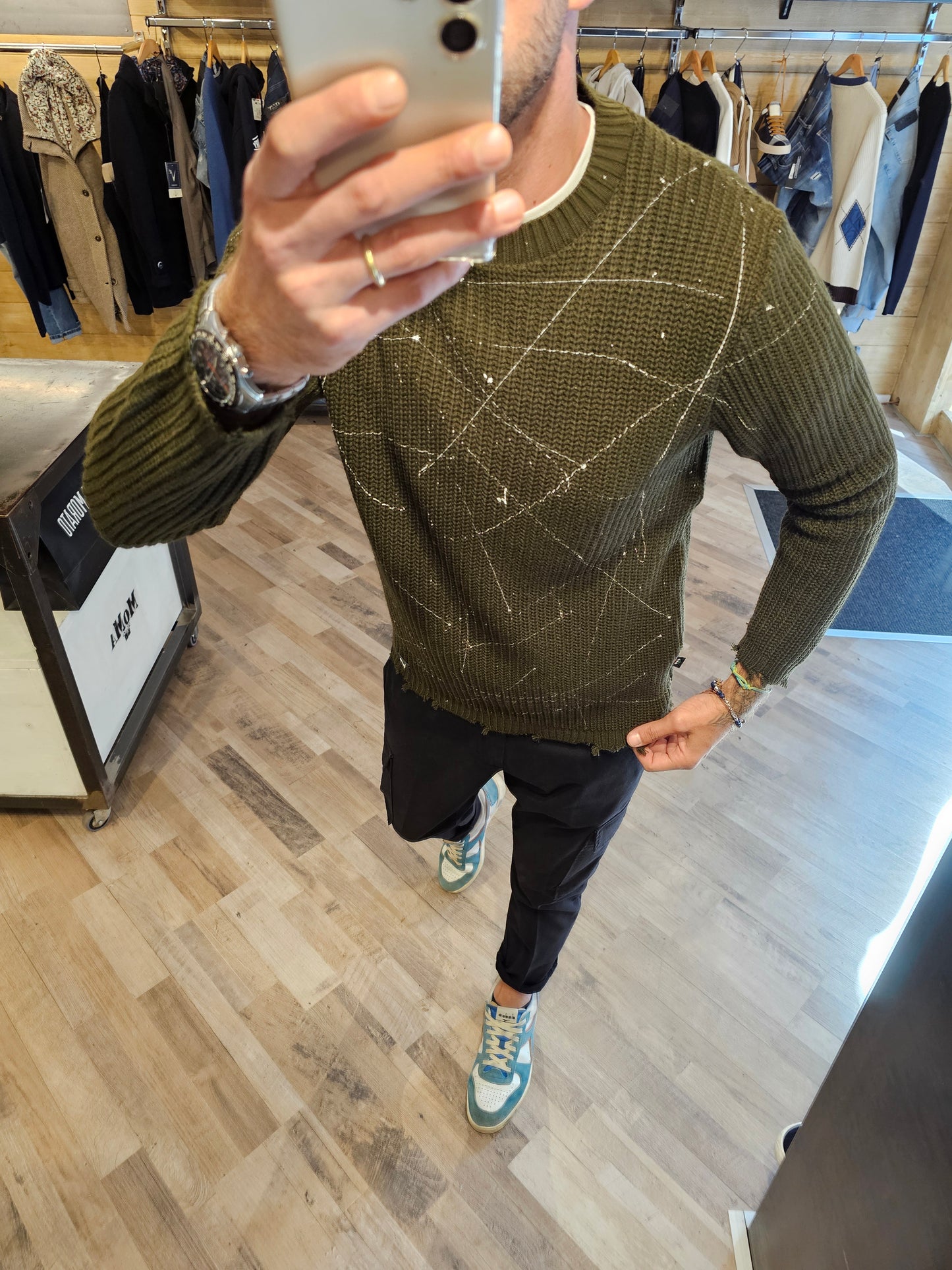 MAGLIA VERDONE ROTTURE E SCHIZZI VERNICE