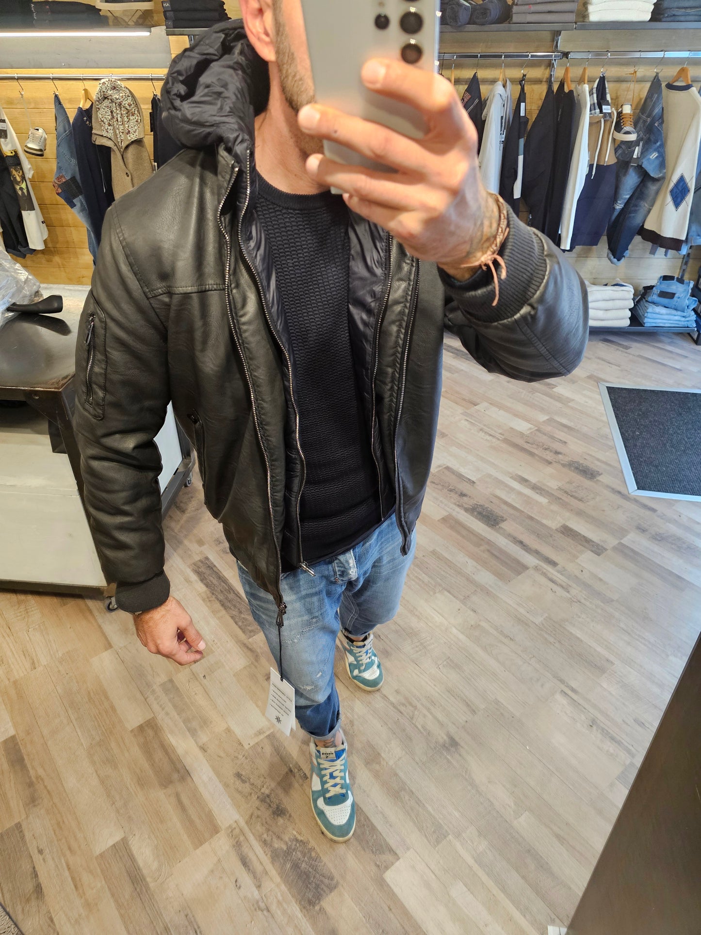 GIUBBINO TESTA DI MORO ECOPELLE DOPPIO