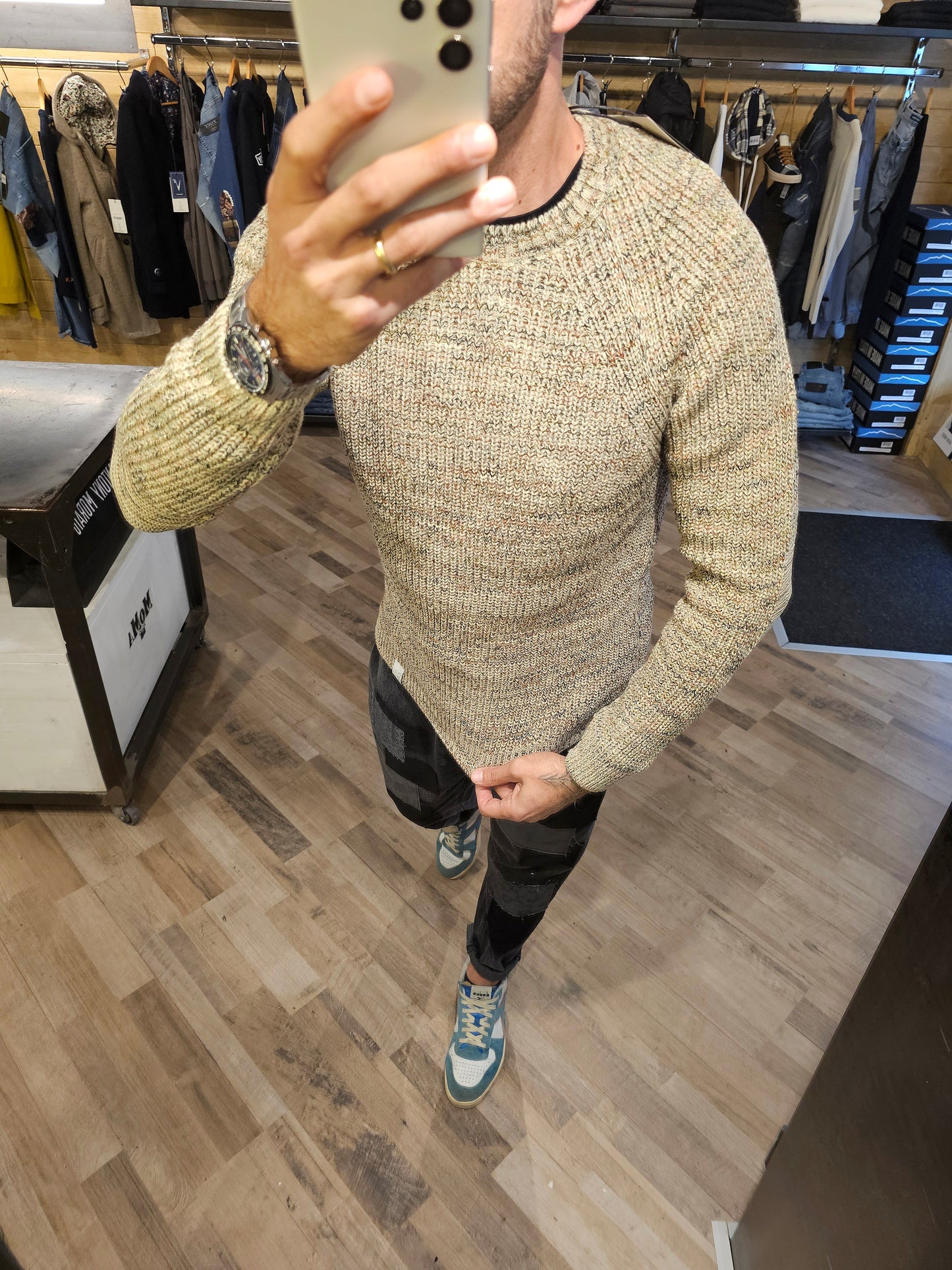 MAGLIA MULTICOLOR MELANGE BL11