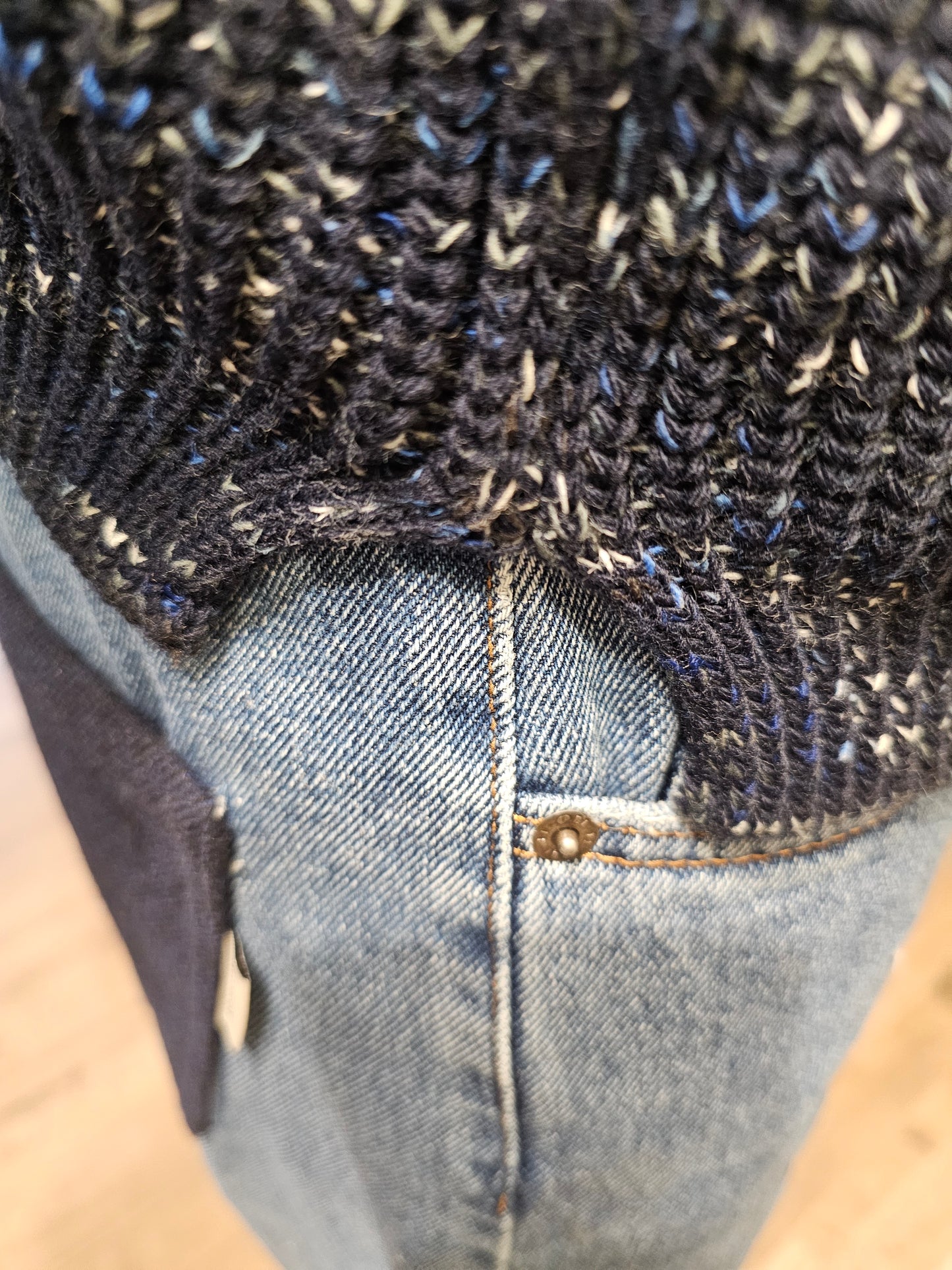 MAGLIA BLU MELANGE BL11