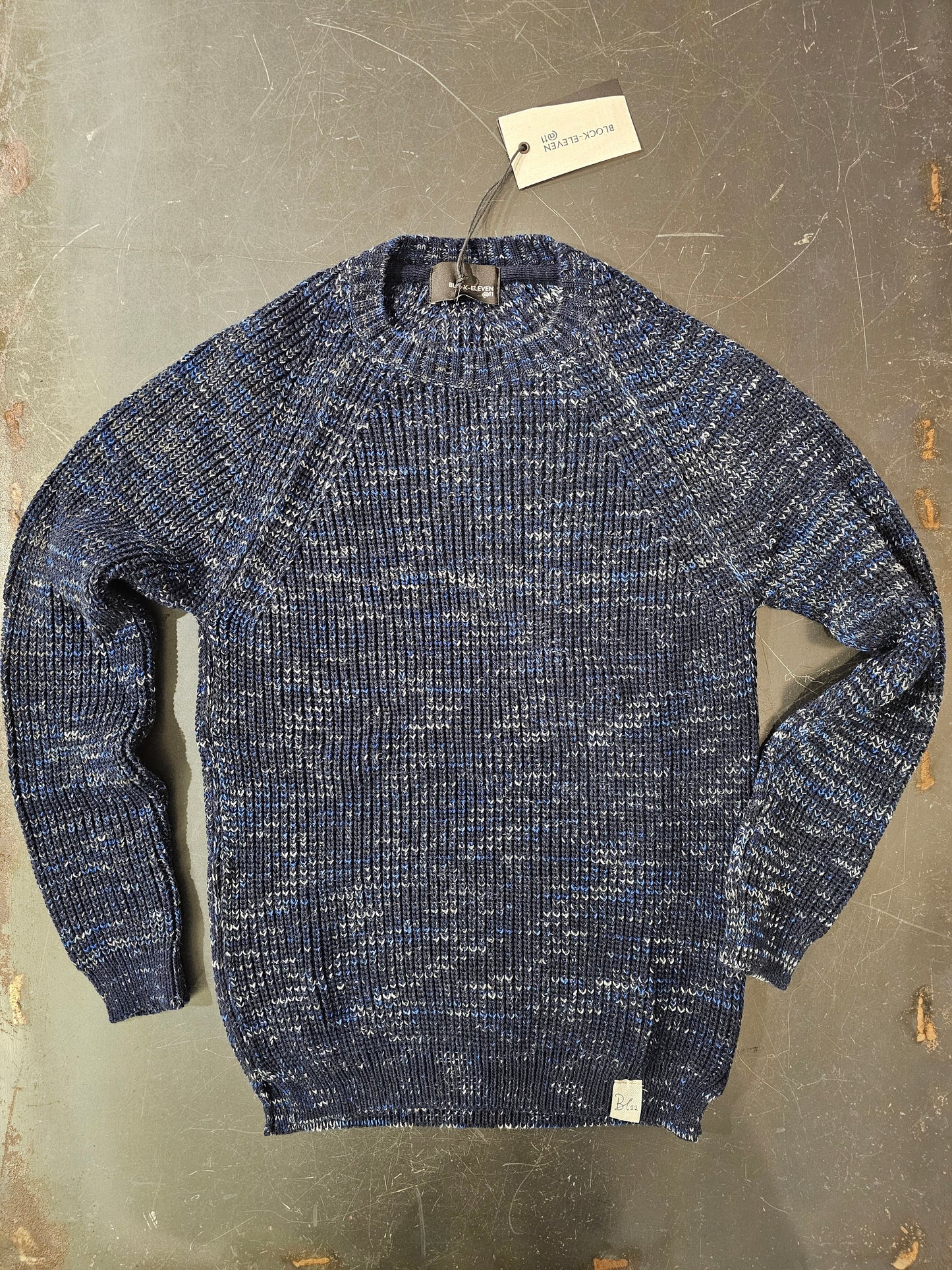 MAGLIA BLU MELANGE BL11