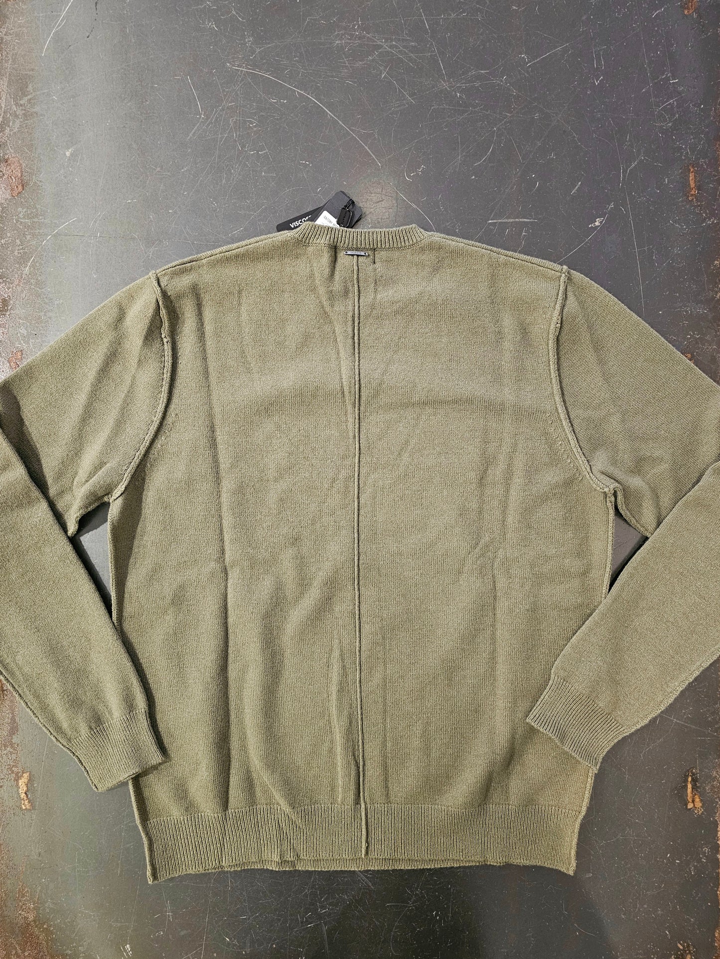 MAGLIA VERDONE CUCITURE CUCITURE A VISTA