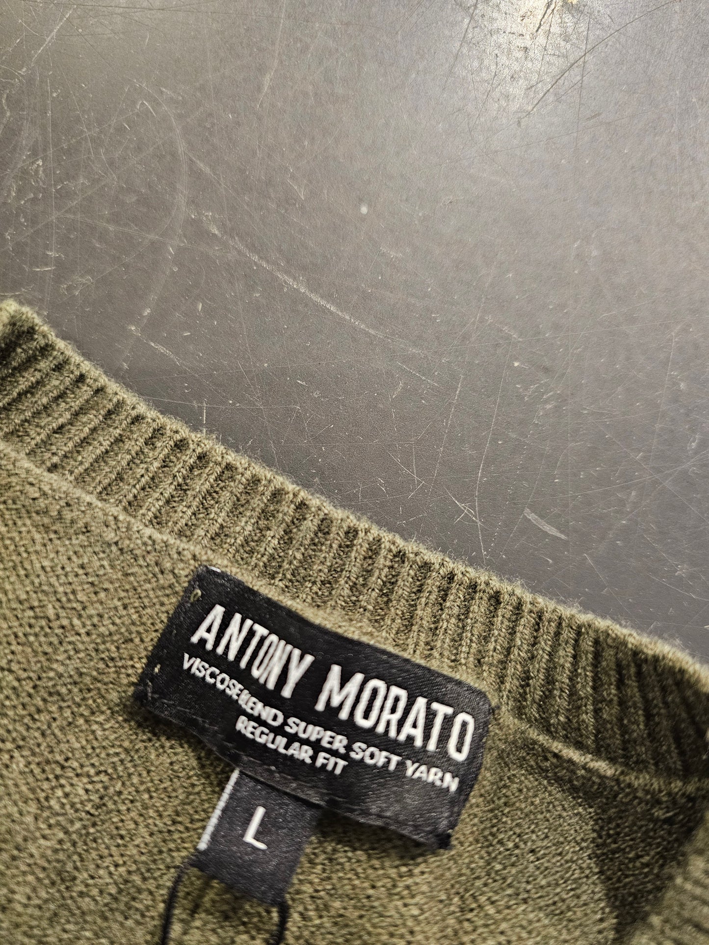 MAGLIA VERDONE CUCITURE CUCITURE A VISTA