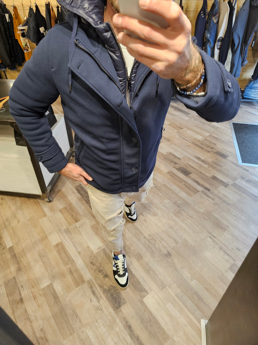 GIUBBINO BLU ARMATURATO DOPPIA CHIUSURA