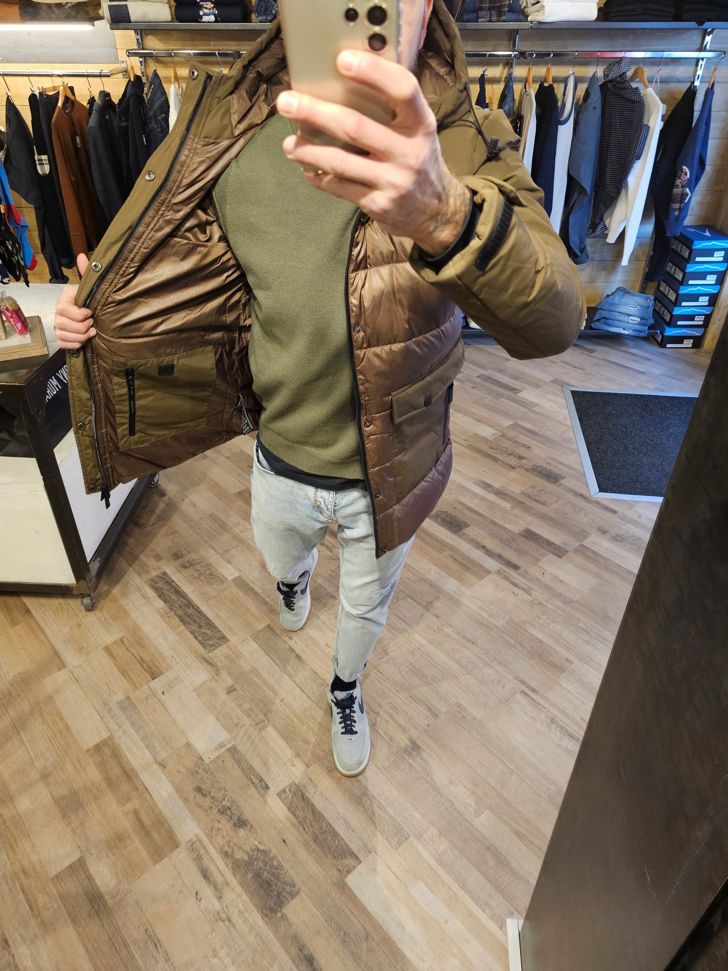 GIUBBINO DOPPIO TESSUTO CAMMELLO