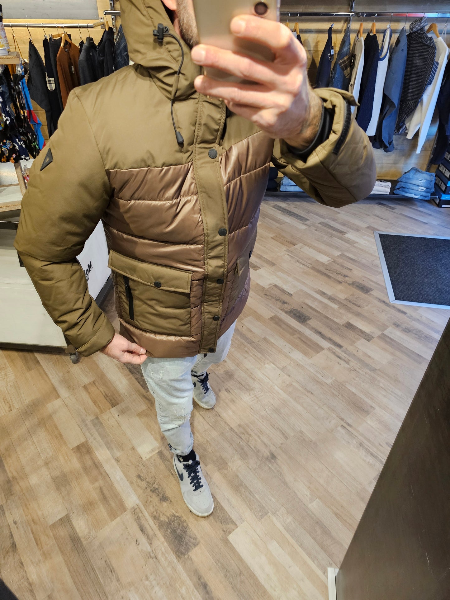 GIUBBINO DOPPIO TESSUTO CAMMELLO