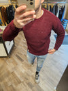 MAGLIONE BORDEAUX PUNTINATO BL11