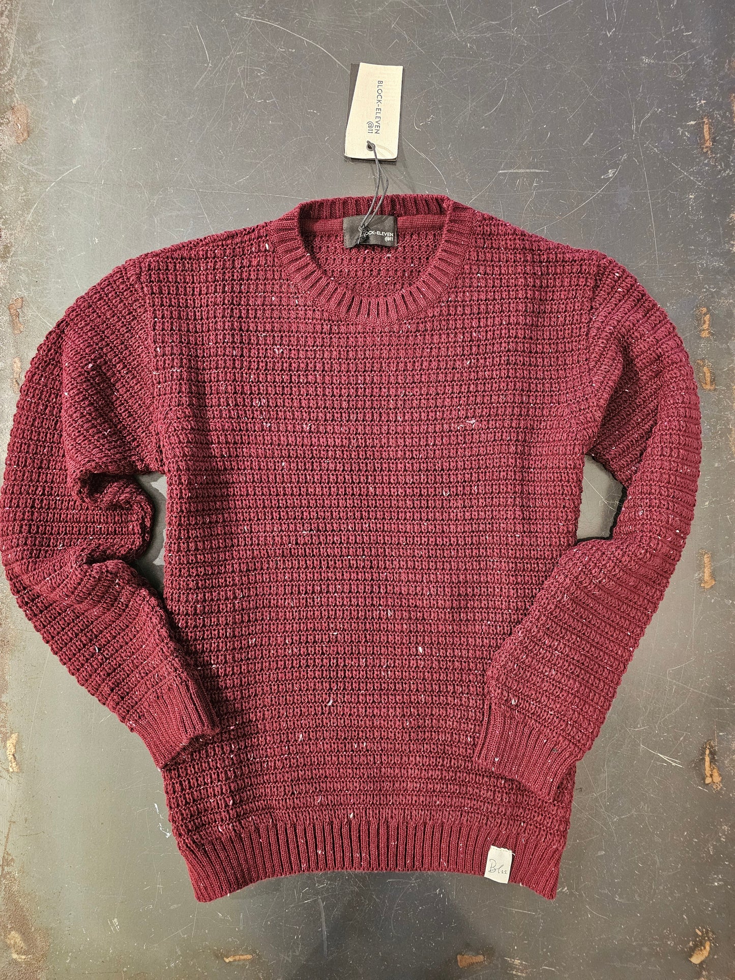 MAGLIONE BORDEAUX PUNTINATO BL11