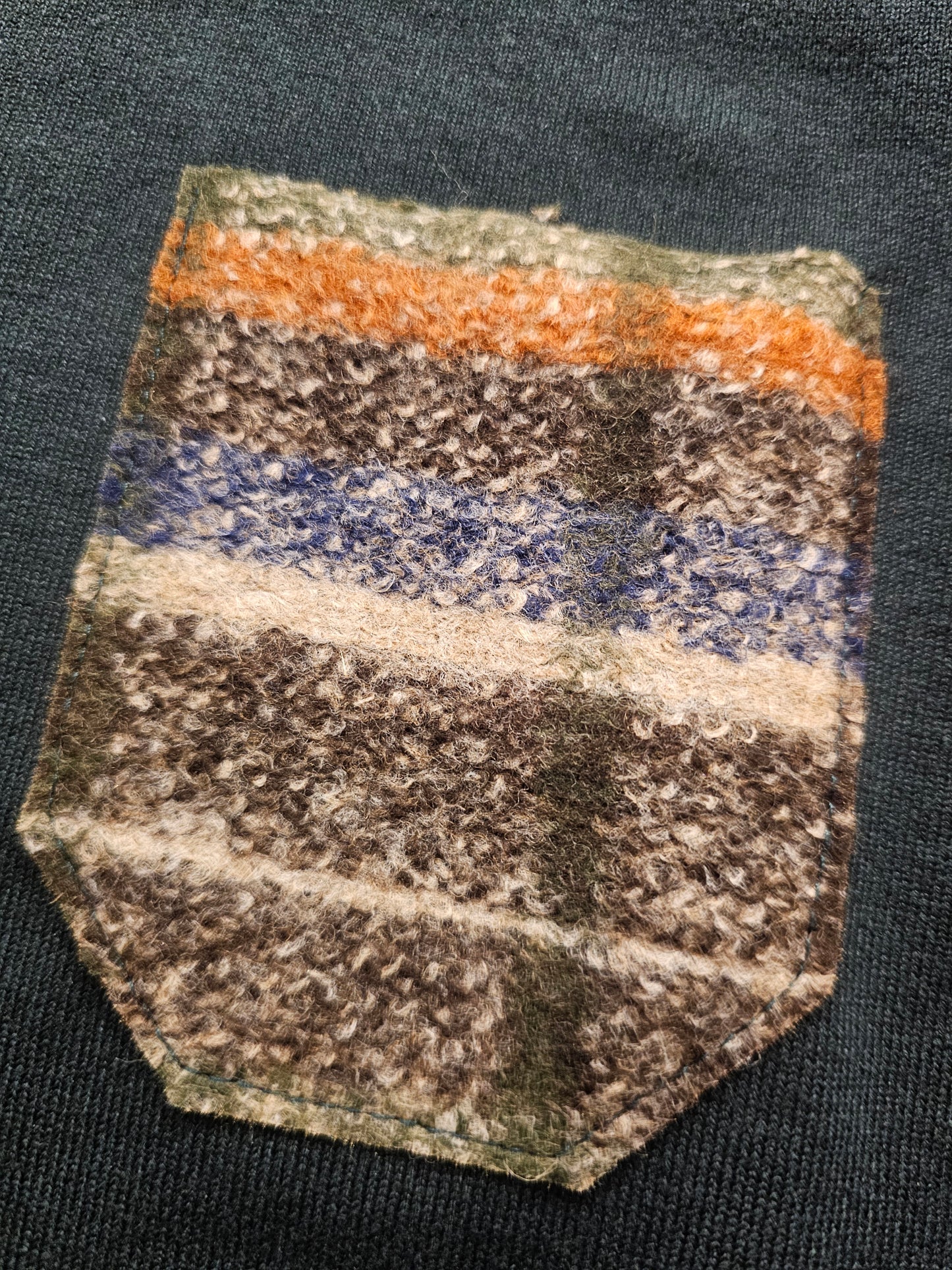 MAGLIA VERDE TASCA CHECK