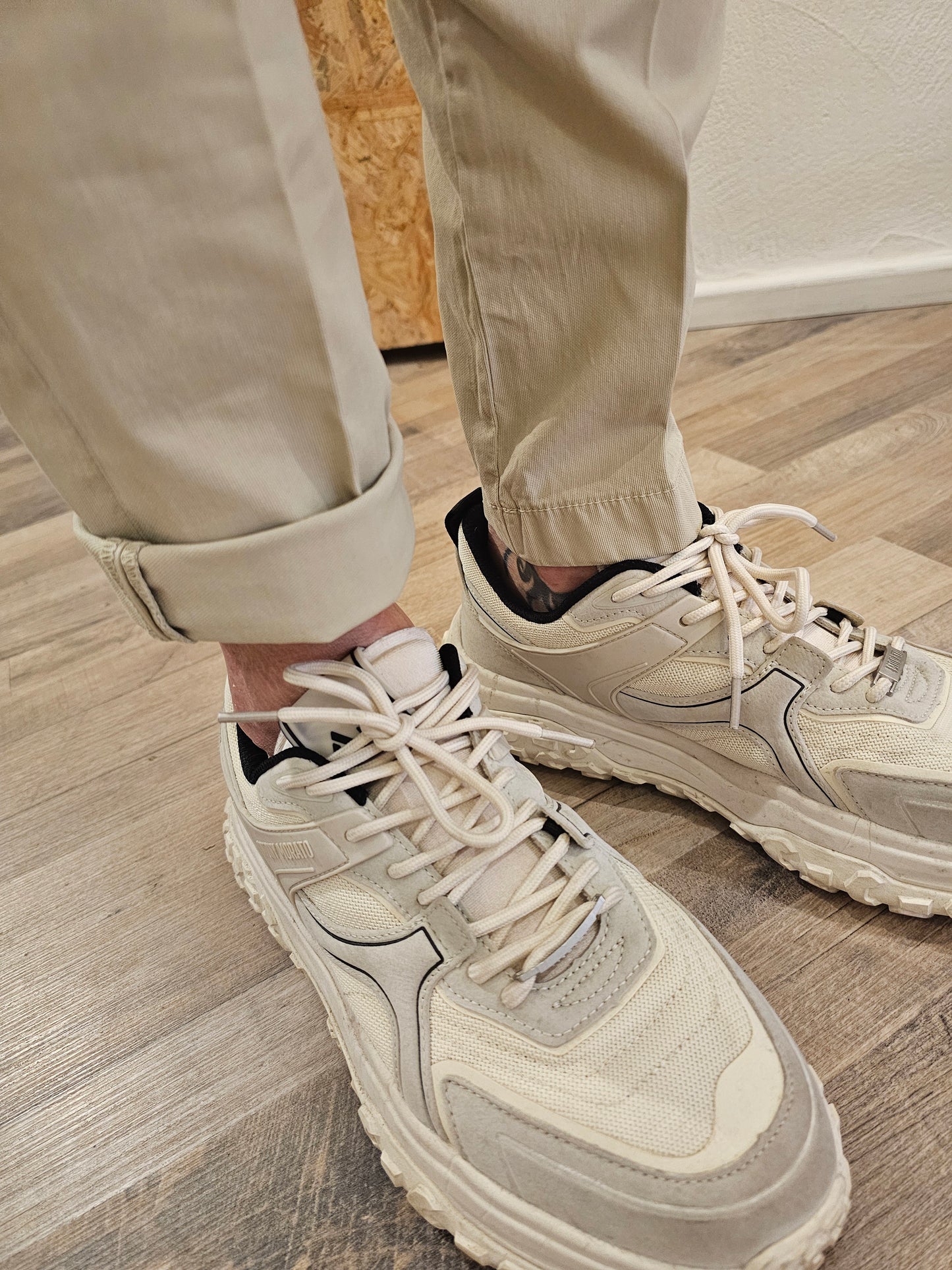 PANTALONE CHINO SABBIA ARMATURATO