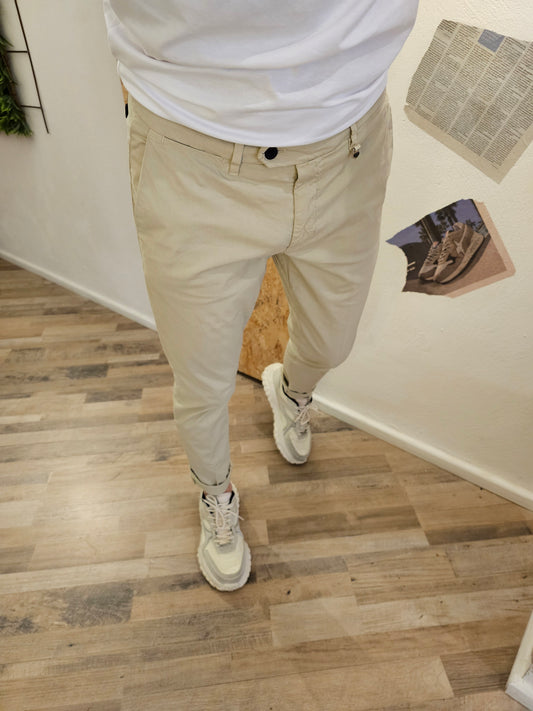 PANTALONE CHINO SABBIA ARMATURATO