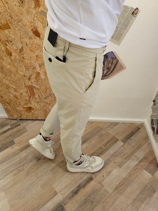 PANTALONE CHINO SABBIA ARMATURATO