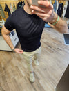 MAGLIA IN FILO BLU NAVI MORATO