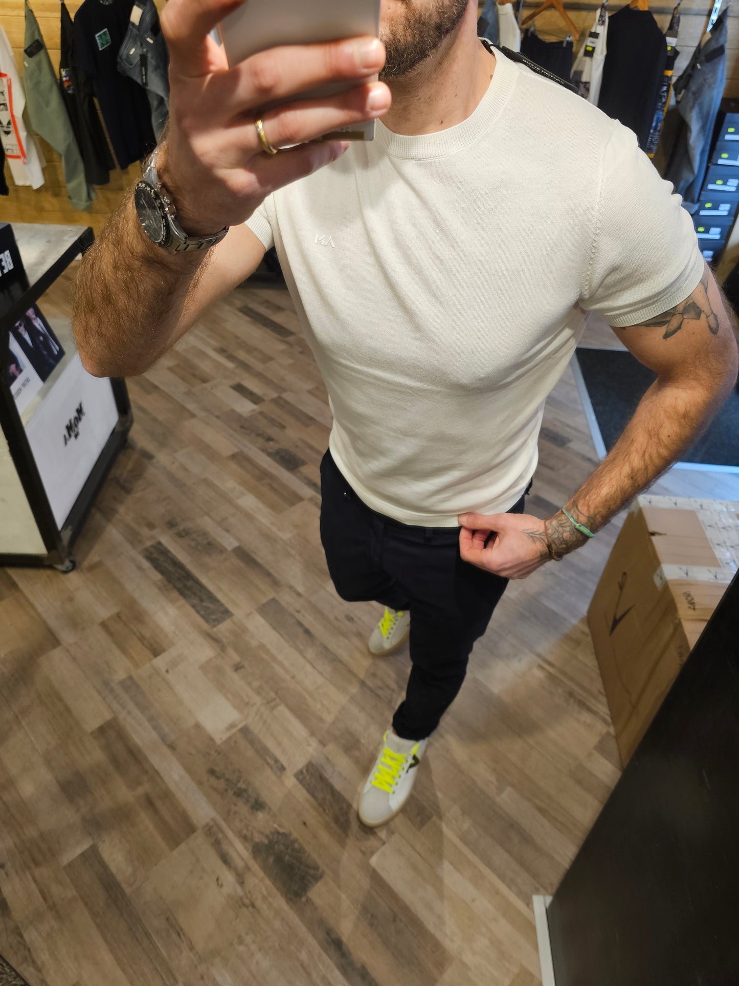 MAGLIA IN FILO BIANCA MORATO