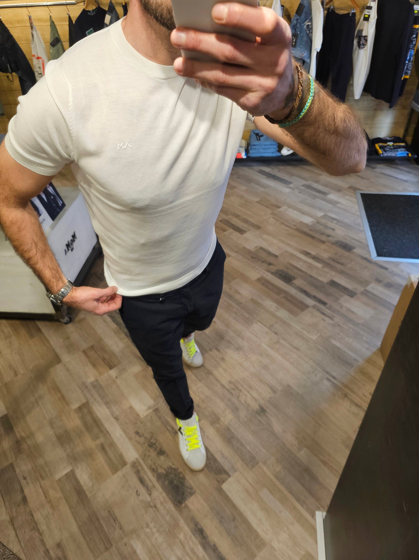 MAGLIA IN FILO BIANCA MORATO