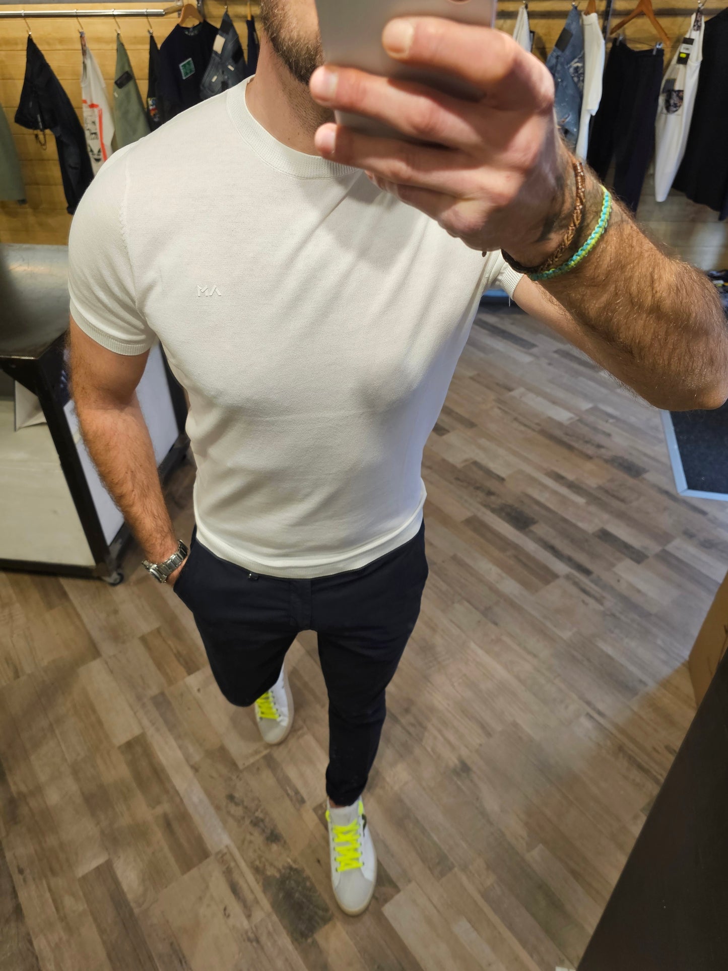 MAGLIA IN FILO BIANCA MORATO