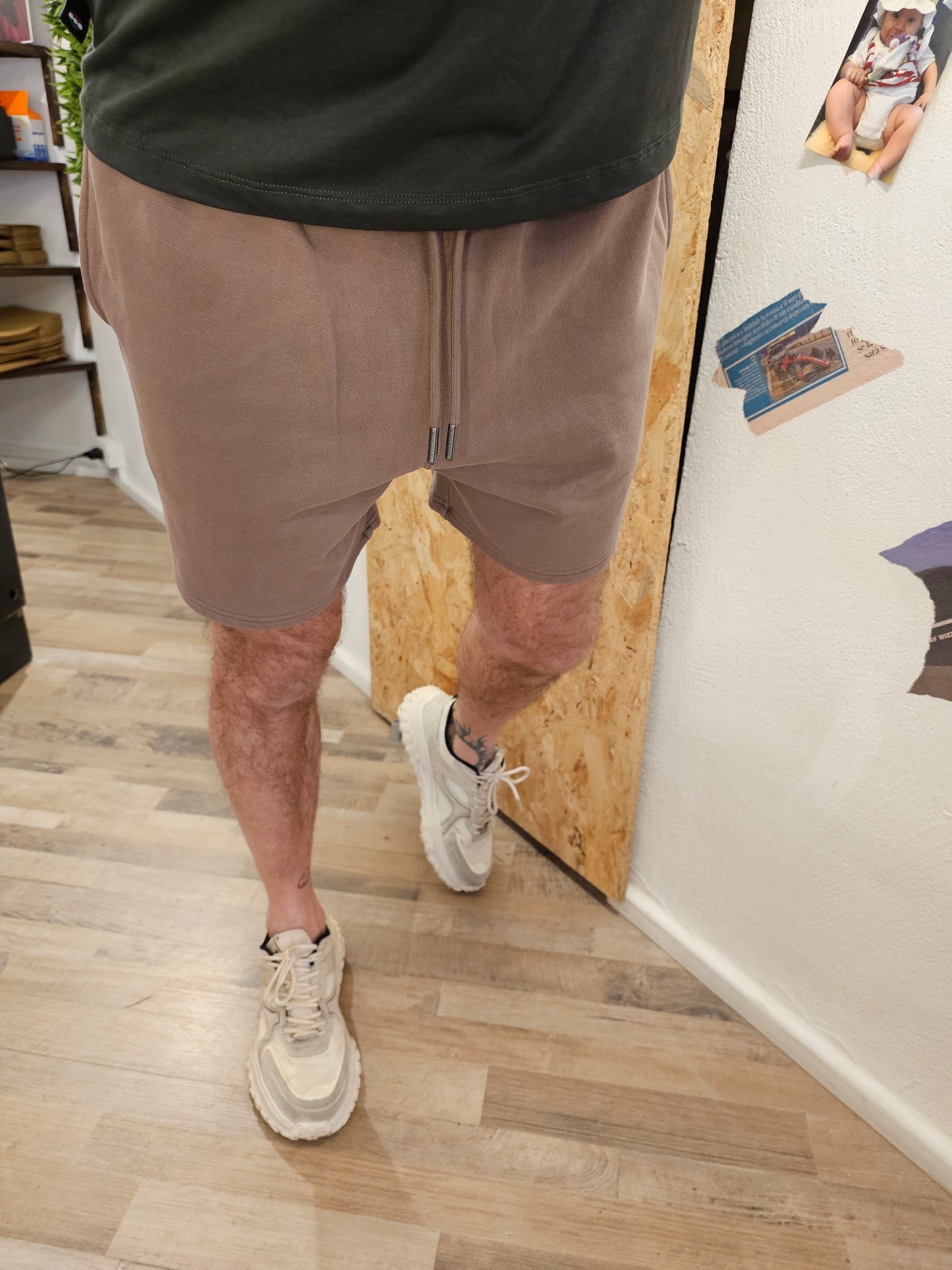 PANTALONCINO FELPA CON LACCETTI