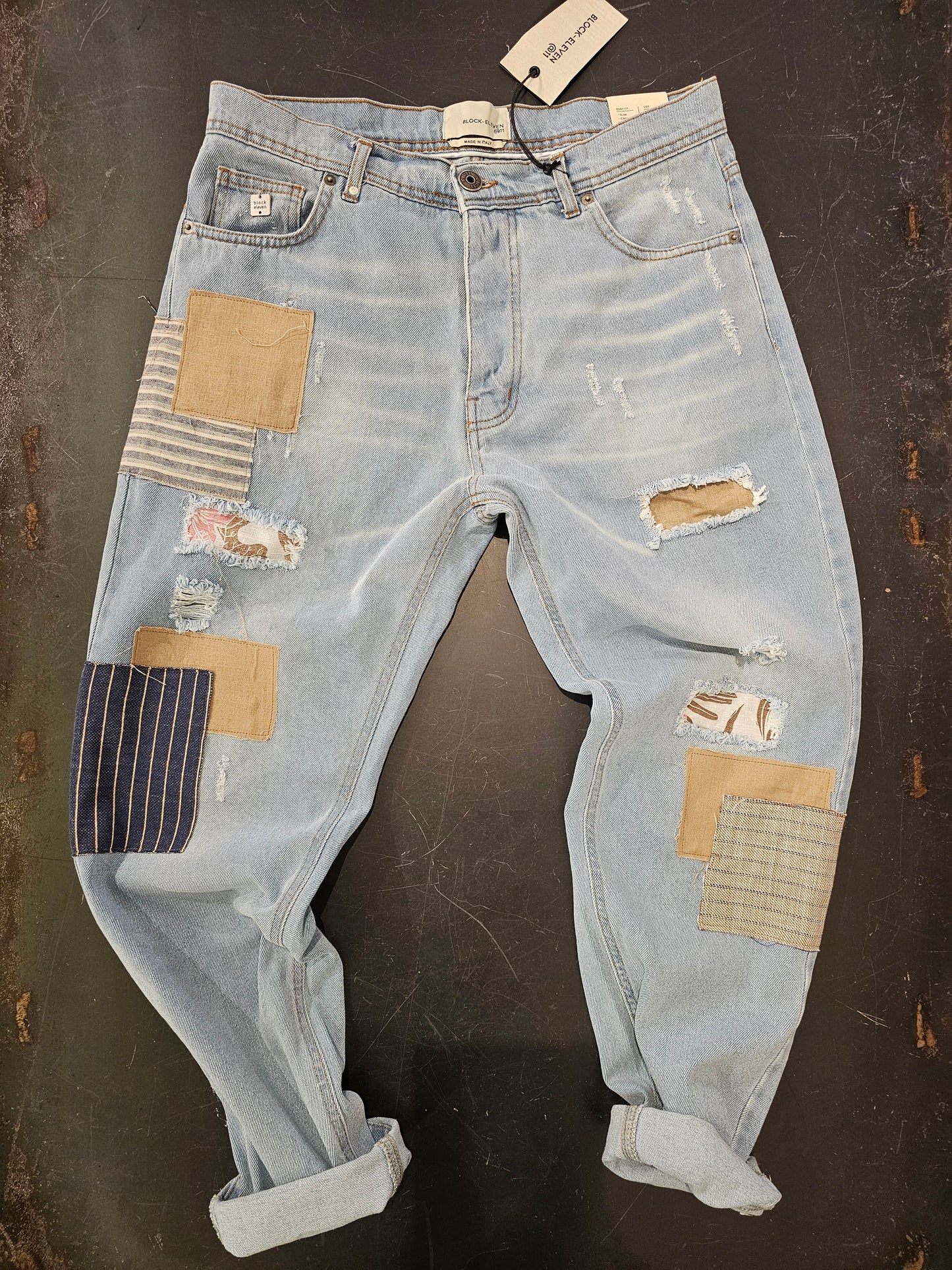 JEANS PATCHWORK BLOCK ELEVEN