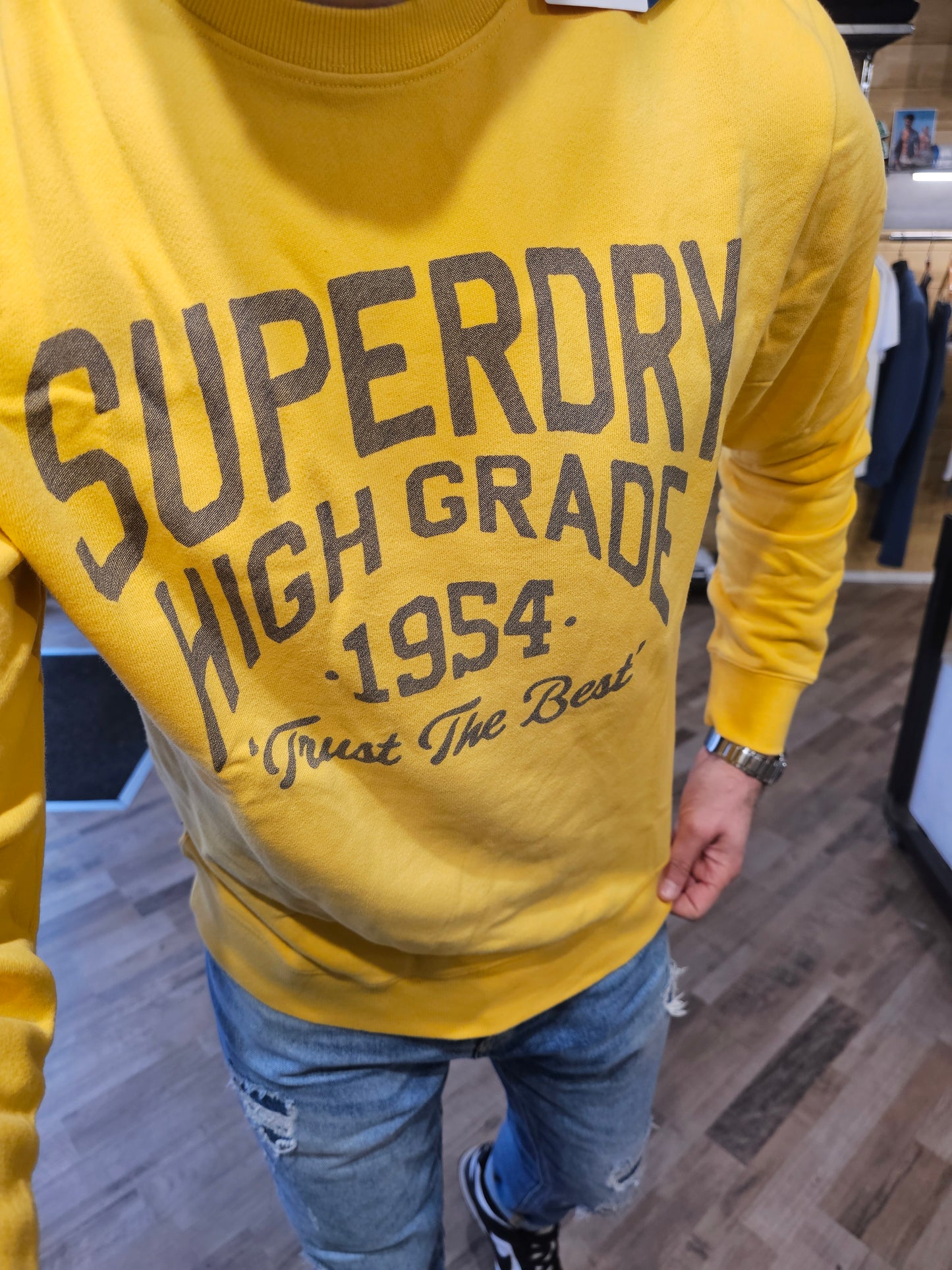 FELPA SUPERDRY MARINE GIALLA
