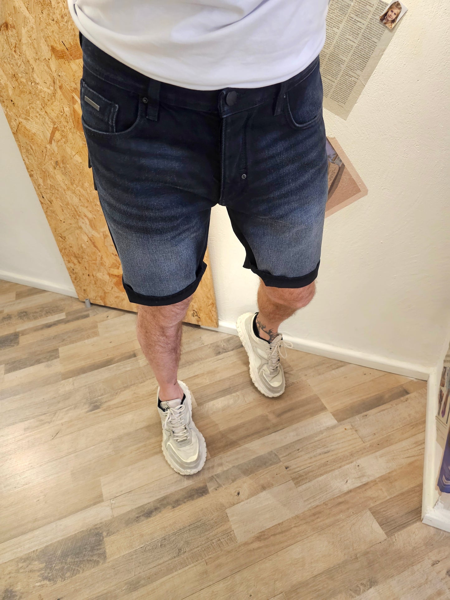 PANTALONCINO ARGON BLU CON STRIATURE