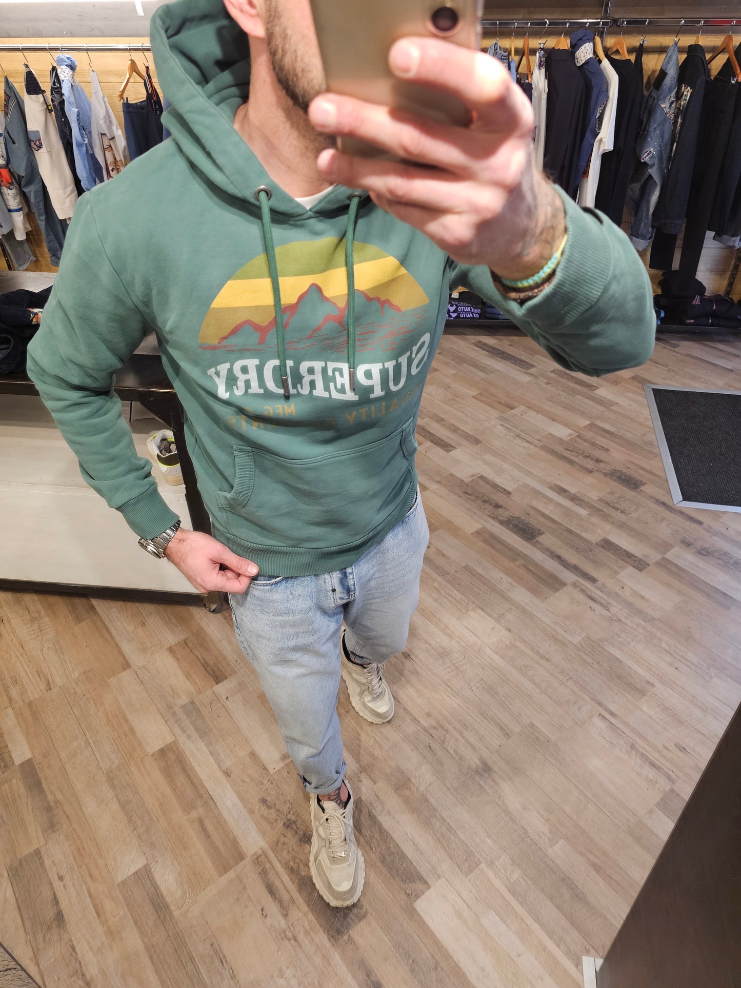 FELPA SUPERDRY MOUNTAIN VERDE