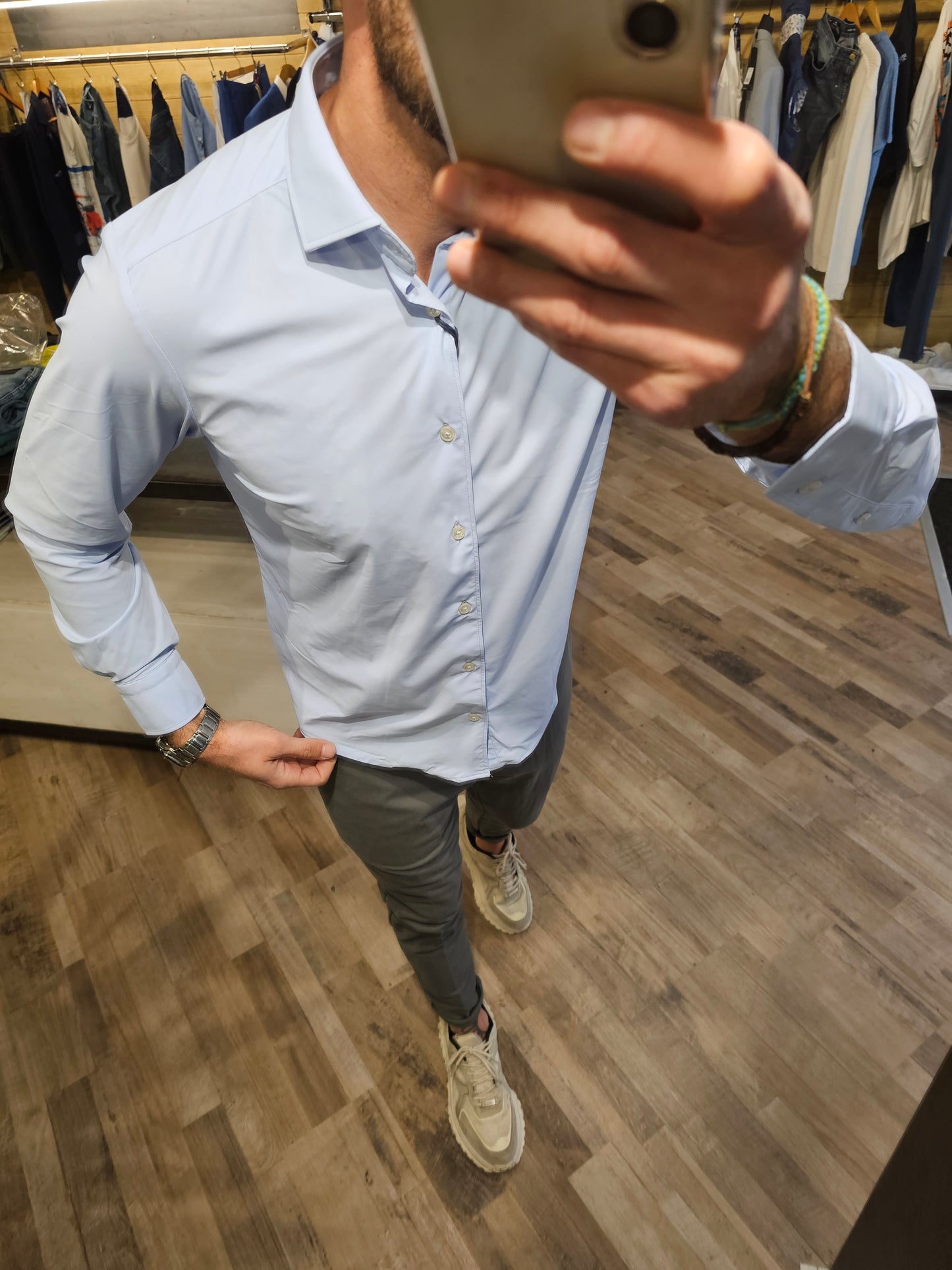 CAMICIA CIELO PERFORMANCE NO STIRO