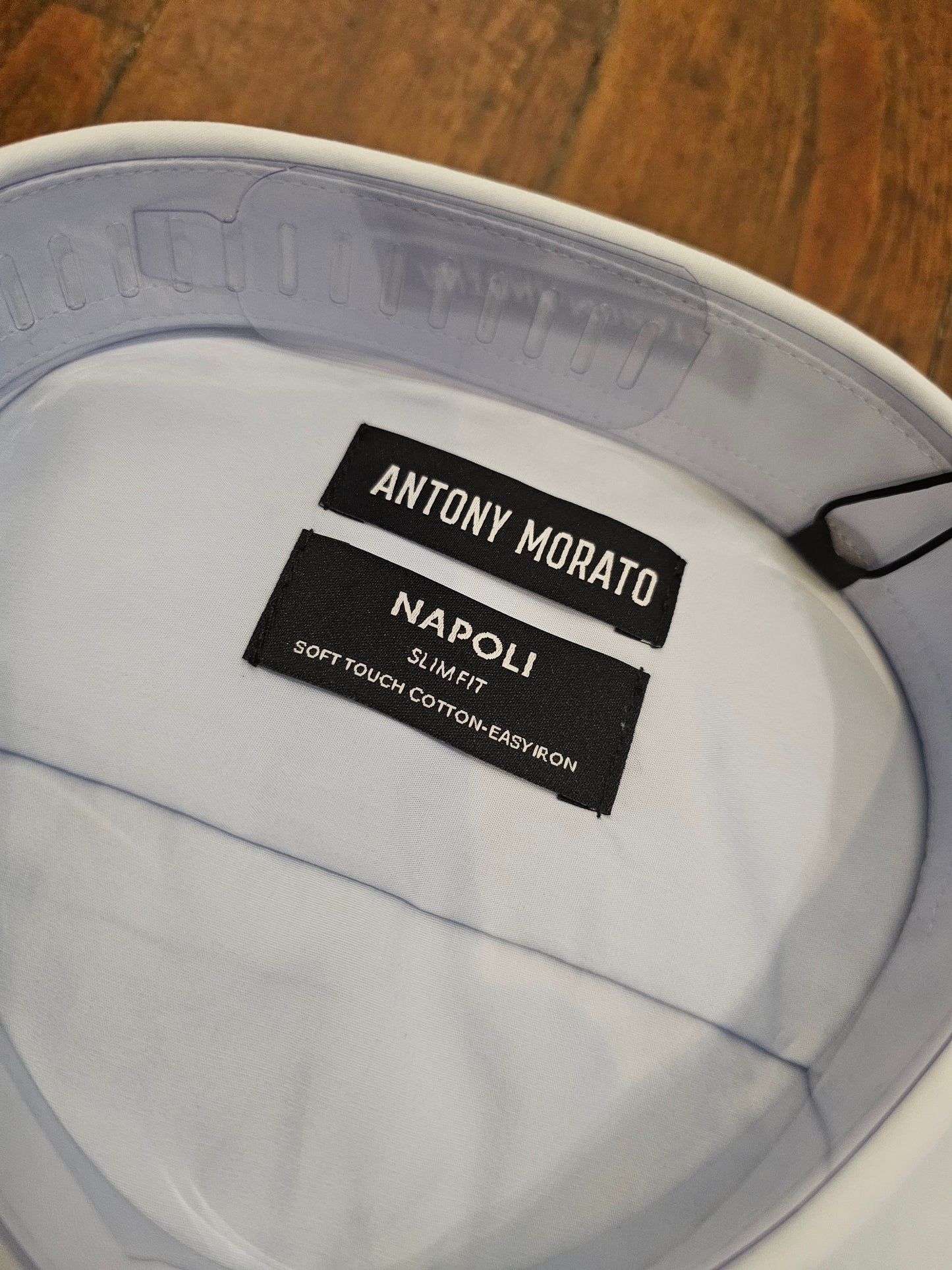 CAMICIA AZZURRA COTONE ELASTICIZZATO