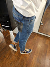JEANS TASCA A CONTRASTO