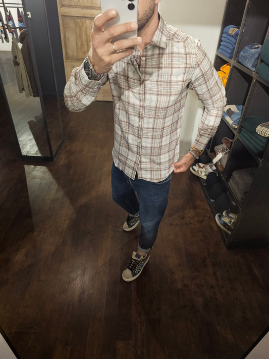 CAMICIA CHECK DOPPIA STAMPA